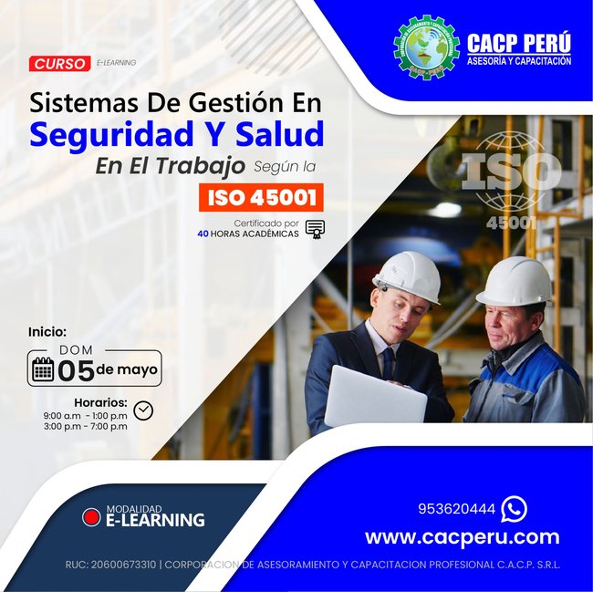Sistemas De Gestión En Seguridad Y Salud En El Trabajo Segun La Iso 45001 2024 - 1.2 E-Learning