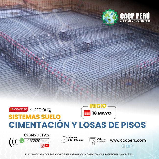 Sistemas Suelo-Cimentación Y Losas De Pisos 2024 - 1 E-Learning