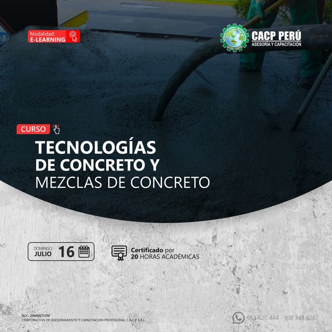 Tecnologías De Concreto Y Mezclas De Concreto 2023 - 2 E-Learning