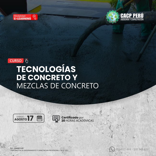 Tecnologías De Concreto Y Mezclas De Concreto 2024 - 2 E-Learning