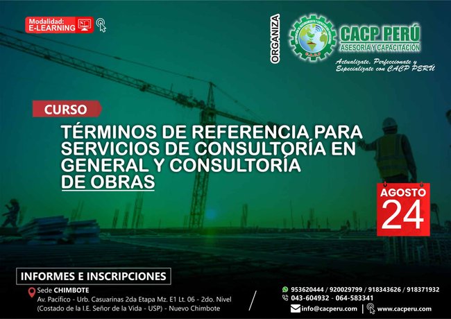 Términos De Referencia Para Servicios De Consultoría En General Y Consultoría De Obras 2024 - 2 E-Learning