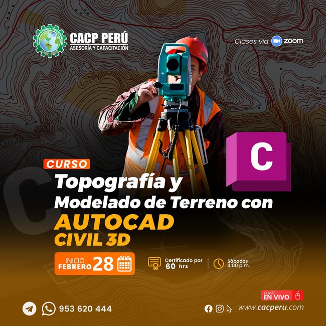 Topografía y modelado de terreno con AutoCAD Civil 3D. 2026-1 O