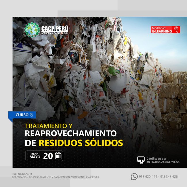 Tratamiento Y Reaprovechamiento De Residuos Sólidos 2023 - 1 -E-Learning
