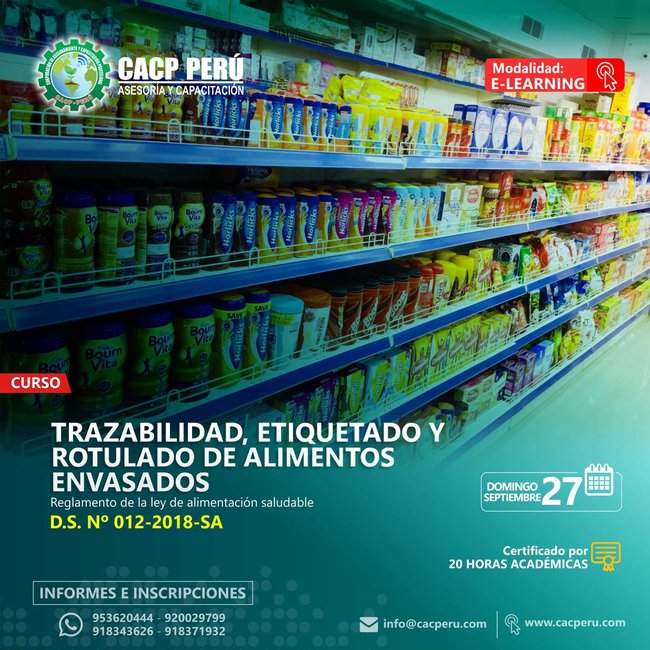 Trazabilidad, Etiquetado Y Rotulado De Alimentos Envasados. 2020 - 1- Virtual - 1