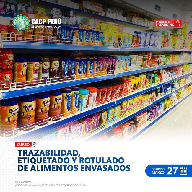 Trazabilidad, Etiquetado Y Rotulado De Alimentos Envasados. 2021 - 2 - E-Learning