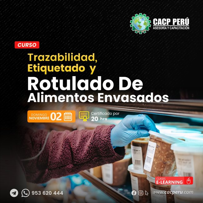 Trazabilidad, etiquetado y rotulado de alimentos envasados. 2025-2 E