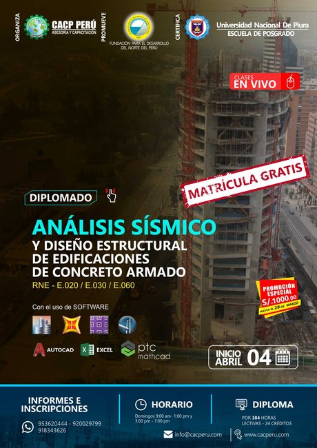 Análisis Sísmico Y Diseño Estructural De Edificaciones De Concreto Armado - Rne - E.020 / E.030 / E.060. 2021 - 1