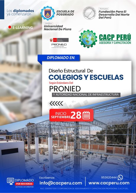Análisis Y Diseño Estructural De Colegios Y Escuelas Según Estándares De Pronied Y La Autoridad Nacional De Infraestructura. 2025-2 E