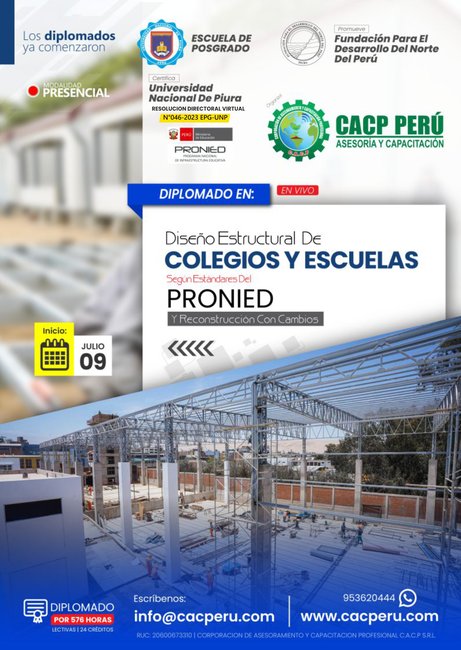 Análisis Y Diseño Estructural De Colegios Y Escuelas Según Estandares De Pronied Y Reconstrucción Con Cambios 2023 - 2