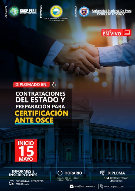 Contrataciones Del Estado Y Preparación Para Certificación Ante Osce. 2021 - 1