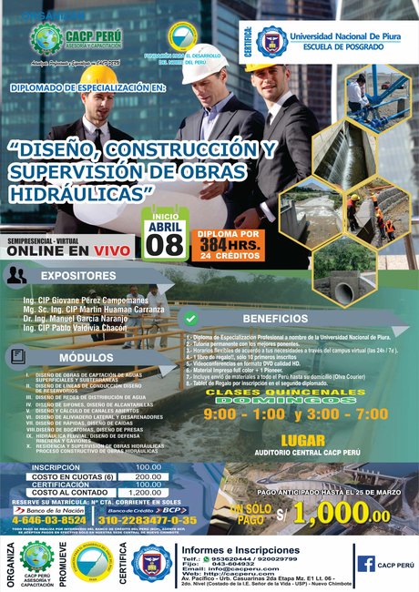Diseño, Construcción Y Supervisión De Obras Hidráulicas 2018 - I