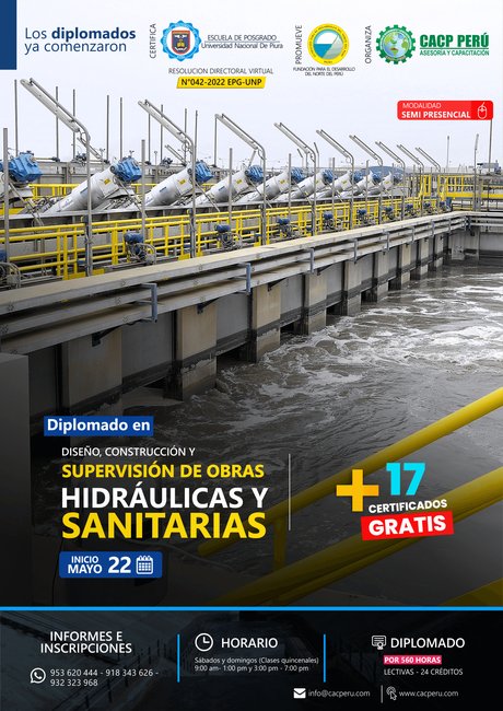 Diseño, Construcción Y Supervisión De Obras Hidráulicas Y Sanitarias. 2022 - 2