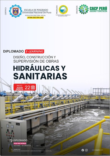 Diseño, Construcción Y Supervisión De Obras Hidráulicas Y Sanitarias. 2023-2 Elerning