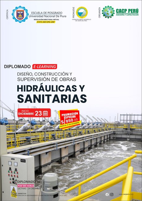 Diseño, Construcción Y Supervisión De Obras Hidráulicas Y Sanitarias. 2023-2.2 Elerning