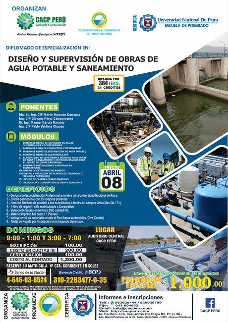 Diseño Y Supervisión De Obras De Agua Potable Y Saneamiento 2018 - I