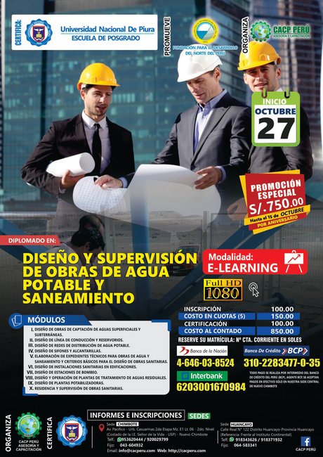 Diseño Y Supervisión De Obras De Agua Potable Y Saneamiento. 2019 - 2