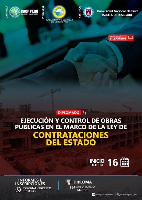 Ejecución Y Control De Obras Publicas En El Marco De La Ley De Contrataciones Del Estado. 2021 - 2