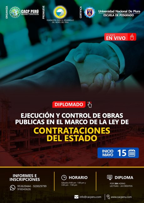 Ejecución Y Control De Obras Publicas En El Marco De La Ley De Contrataciones Del Estado. 2021 - 1
