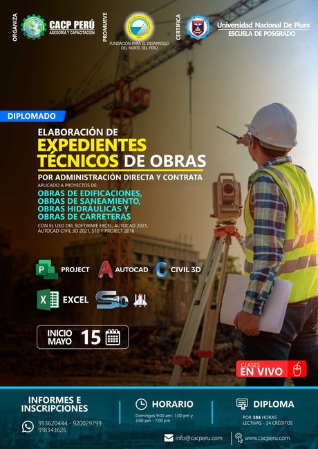 Elaboración De Expedientes Técnicos De Obras Por Administración Directa Y Contrata Aplicado A Proyectos De Obras De Edificaciones, Obras De Saneamiento, Obras Hidráulicas Y Obras De Carreteras. 2021 - 1