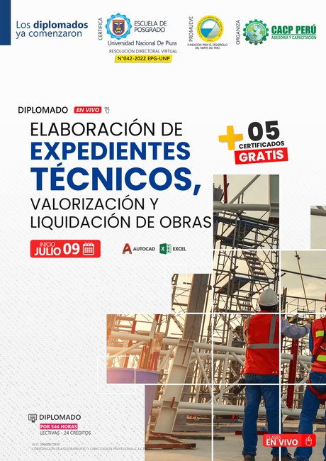 Elaboración De Expedientes Técnicos, Valorización Y Liquidación De Obras. 2022 - 2