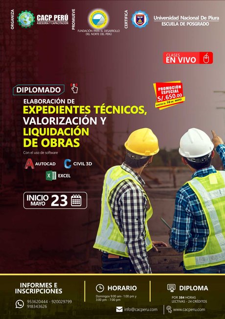 Elaboración De Expedientes Técnicos, Valorización Y Liquidación De Obras. 2021 - 2