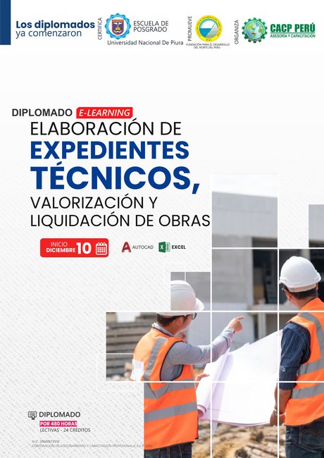 Elaboración De Expedientes Técnicos, Valorización Y Liquidación De Obras. 2023 - 2.2 E-Learning