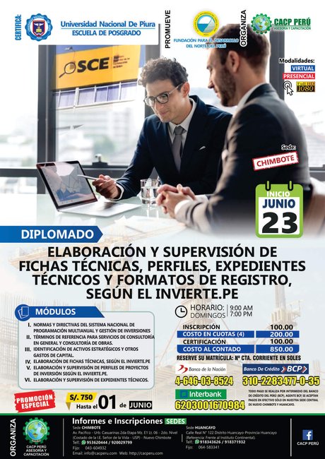 Elaboración Y Supervisión De Fichas Técnicas, Perfiles, Expedientes Técnicos Y Formatos De Registro, Según El Invierte.Pe. 2019 - 1