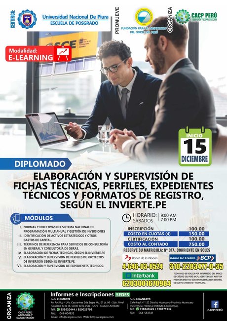 Elaboración Y Supervisión De Fichas Técnicas, Perfiles, Expedientes Técnicos Y Formatos De Registro, Según El Invierte.Pe. 2019 - 2