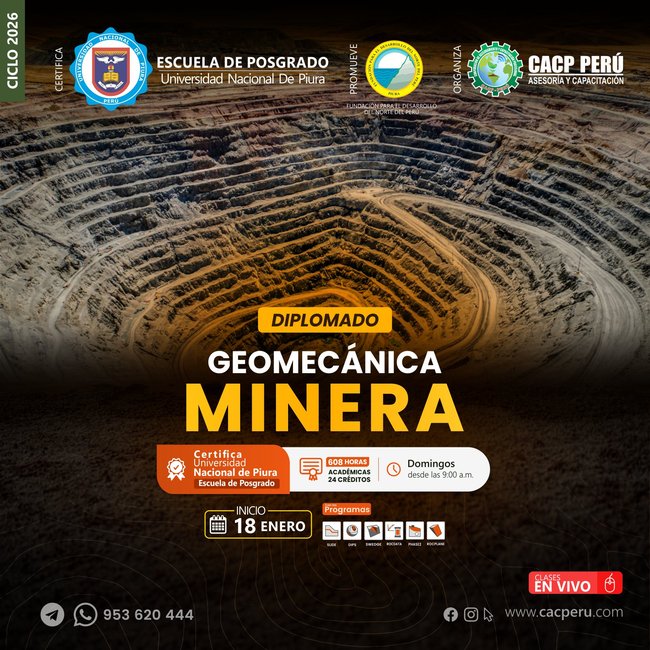 Geomecánica minera. 2026-1 O