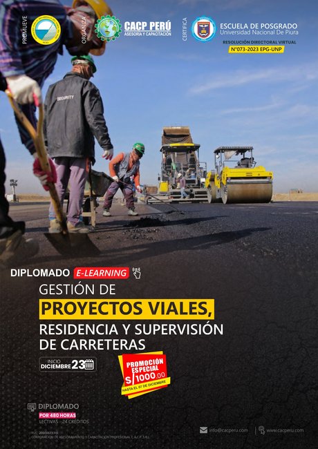Gestión De Proyectos Viales, Residencia Y Supervisión De Carreteras. 2023-2.2 Elerning
