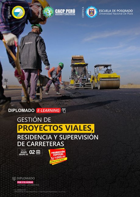 Gestión De Proyectos Viales, Residencia Y Supervisión De Carreteras. 2023-2 Elerning