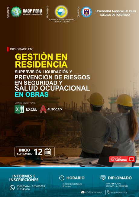 Gestión En Residencia, Supervisión, Liquidación Y Prevención De Riesgos En Seguridad Y Salud Ocupacional En Obras. 2021 - 3