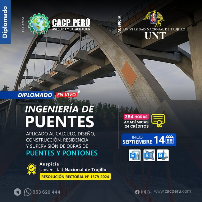 Ingeniería De Puentes – Aplicado Al Cálculo, Diseño, Construcción, Residencia Y Supervisión De Obras De Puentes Y Pontones 2024 - 2