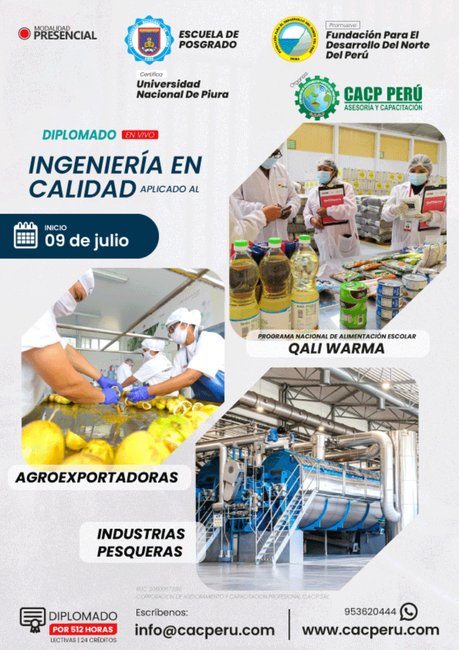 Ingeniería En Calidad Aplicado Al Programa Nacional De Alimentación Escolar Qali Warma, Industrias Pesqueras Y Agroexportadoras 2023-2