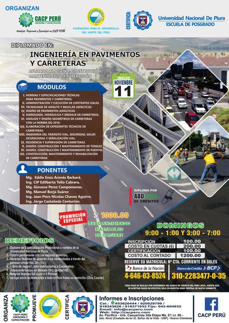 Ingeniería En Pavimentos Y Carreteras 2018 - 2