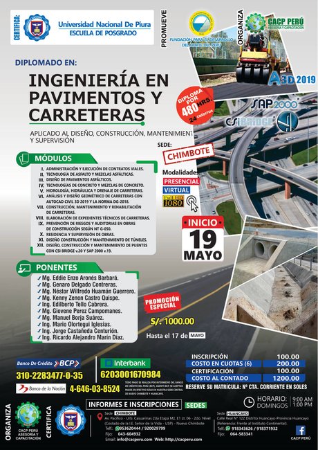 Ingeniería En Pavimentos Y Carreteras 2019 - 1