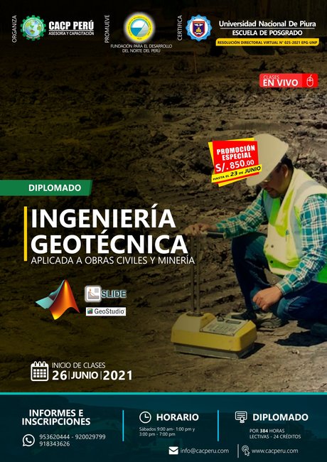 Ingeniería Geotécnica Aplicada A Obras Civiles Y Minería. 2021 - 2