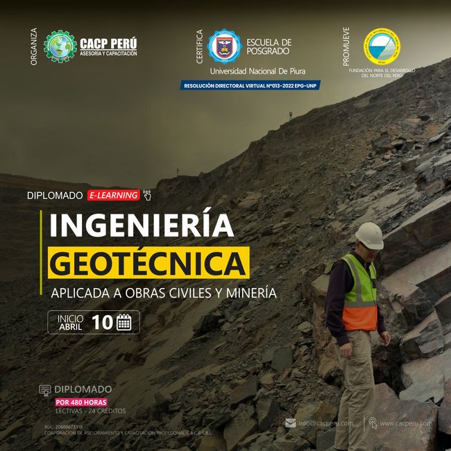 Ingeniería Geotécnica Aplicada A Obras Civiles Y Minería. 2022 - 1