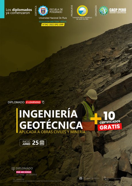 Ingeniería Geotécnica Aplicada A Obras Civiles Y Minería. 2022 - 2