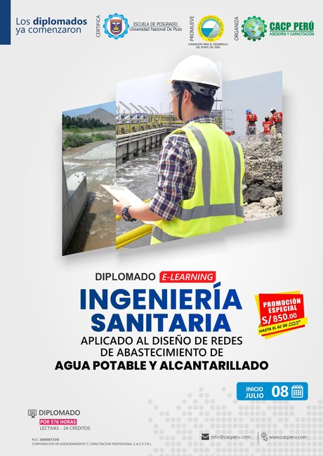 Ingeniería Sanitaria Aplicado Al Diseño De Redes De Abastecimiento De Agua Potable Y Alcantarillado. 2023-2 Elerning