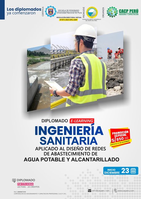 Ingeniería Sanitaria Aplicado Al Diseño De Redes De Abastecimiento De Agua Potable Y Alcantarillado. 2023-2.2 Elerning