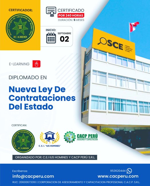 Nueva Ley De Contrataciones Del Estado 2023 - 2 E-Eleanring-Cap