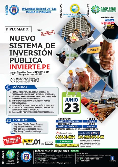 Nuevo Sistema De Inversión Pública Invierte.Pe. 2019 - 1