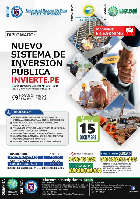 Nuevo Sistema De Inversión Pública. Invierte.Pe. 2019 - 2