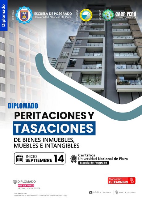 Peritaciones Y Tasaciones De Bienes Inmuebles, Muebles E Intangibles. 2025-2 E