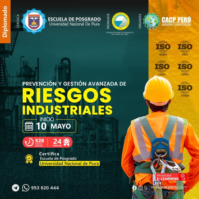 Prevención y gestión avanzada de riesgos industriales 2026-1 E
