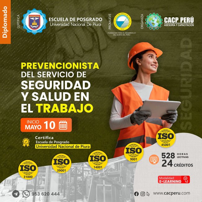 Prevencionista del Servicio de Seguridad y Salud en el Trabajo 2026-1 E