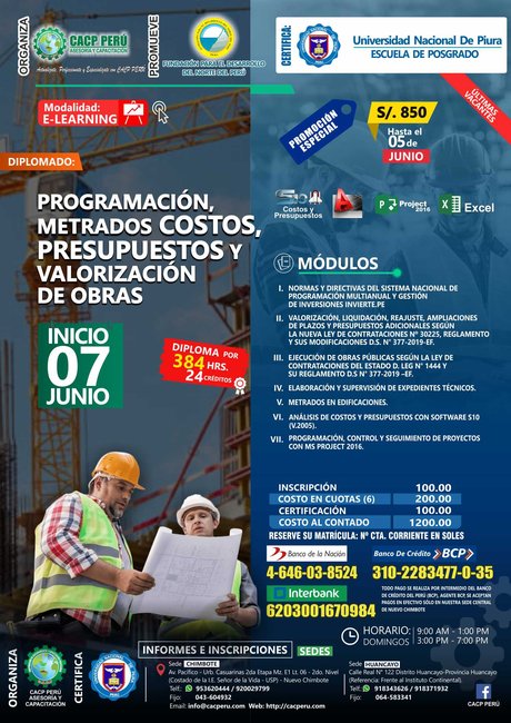 Programación, Metrados Costos, Presupuestos Y Valorización De Obras. 2020 - 1