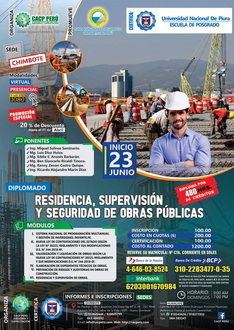 Residencia, Supervisión Y Seguridad De Obras Públicas. 2019 - 1