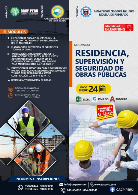 Residencia, Supervisión Y Seguridad De Obras Públicas. 2021 - 1